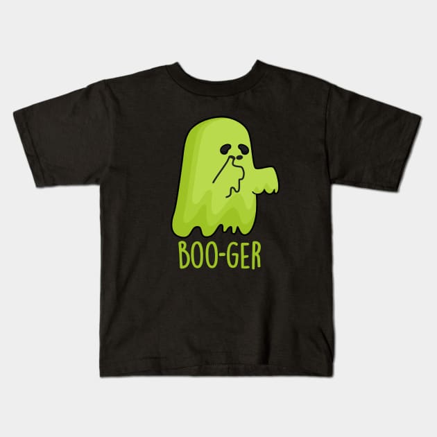 Boo-ger Cute Halloween Booger Ghost Pun Kids T-Shirt by punnybone